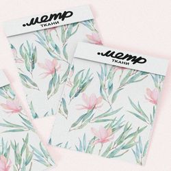 Ткань дюспо драматический цветочный штрих