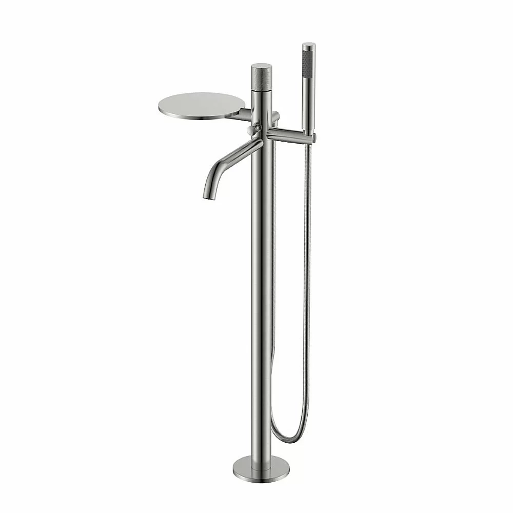 Смеситель для ванны Boheme Stick 129-NB.4 никель брашированный/ручка SPIRALE