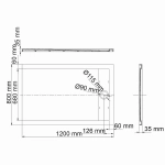 Душевой поддон WasserKRAFT Abens 20T06 120х80