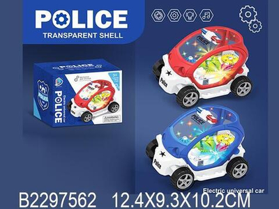 Полицейская машина на бат. 12см, коробка 8899-136