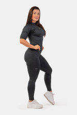 Леггинсы PYTHON SNAKESKIN HIGH-WAIST LEGGINGS 407 Черные