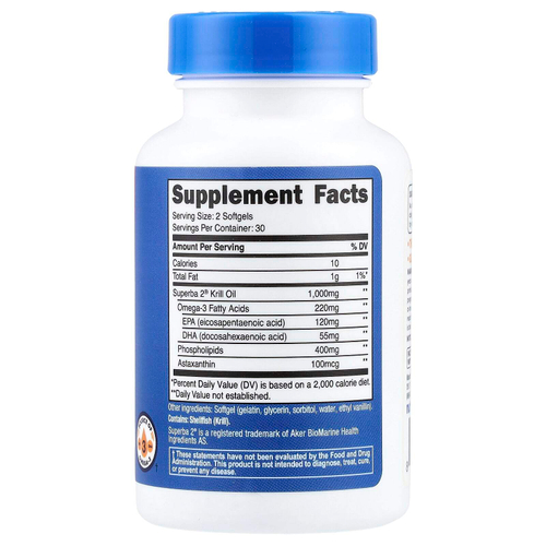 Nutricost, масло криля, 60 капсул