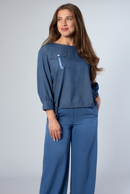 Блузка женская 4068зп, Деним #364Д094068зп