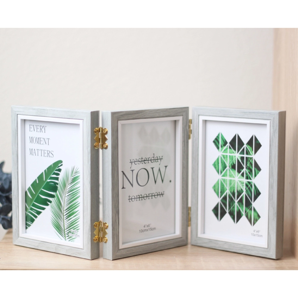 Фоторамка на 3 фото 10*15см «Charlotte» цвет серый