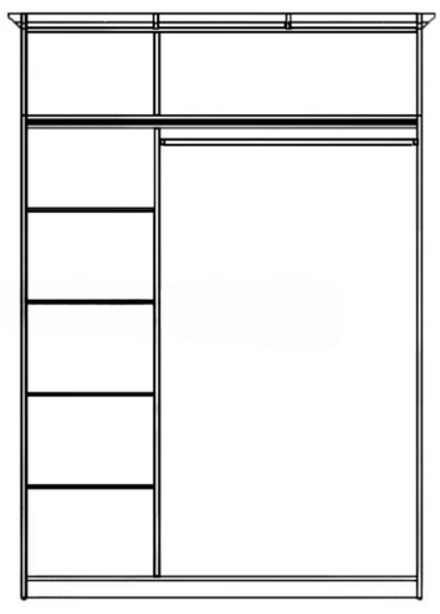 КУПАВА Шкаф для одежды 3-х дв. ГМ 8427  без зеркала /дуб (P-43)