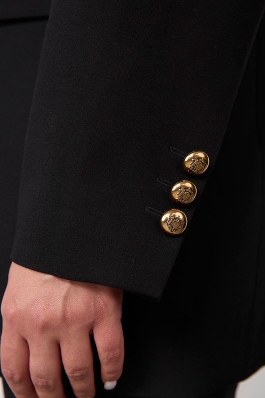 Жакет двубортный, черный