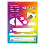 Картон цветной А4 МЕЛОВАННЫЙ ВОЛШЕБНЫЙ 10 листов, 10 цветов, кросс-серия "МОНСТРИКИ", 200х290 мм, BRAUBERG, 116992