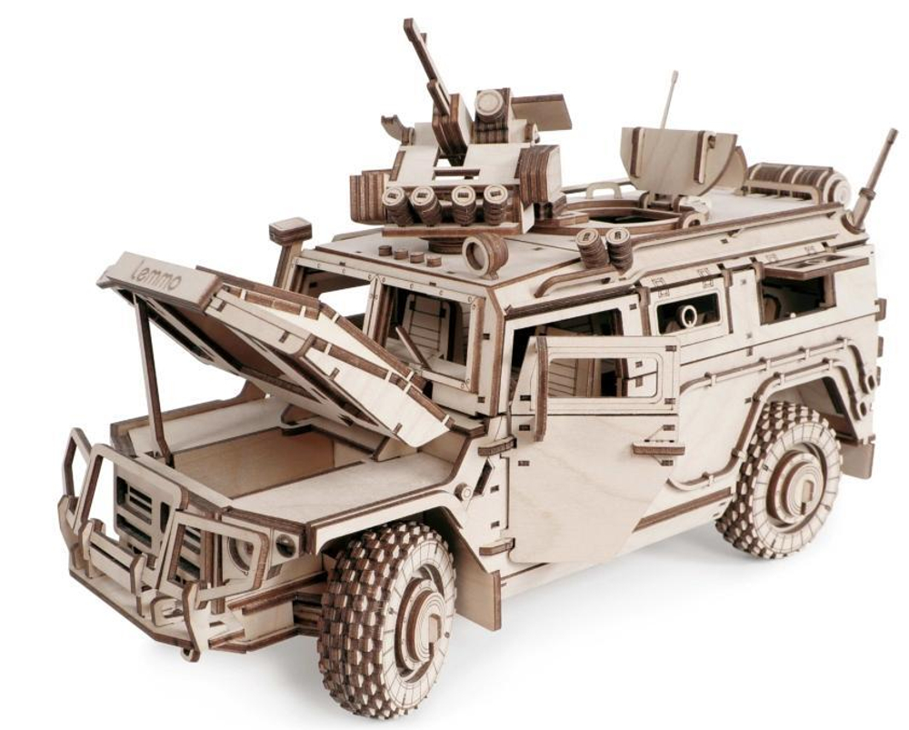 Деревянный конструктор, сборная модель Lemmo Бронеавтомобиль Лигер
