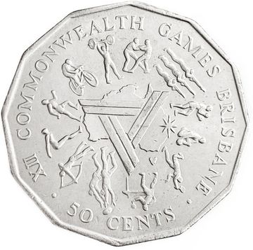 50 центов 1982 Австралия «XII Игры Содружества»