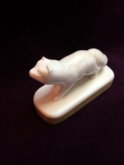 Скульптура "Писец", рог лося