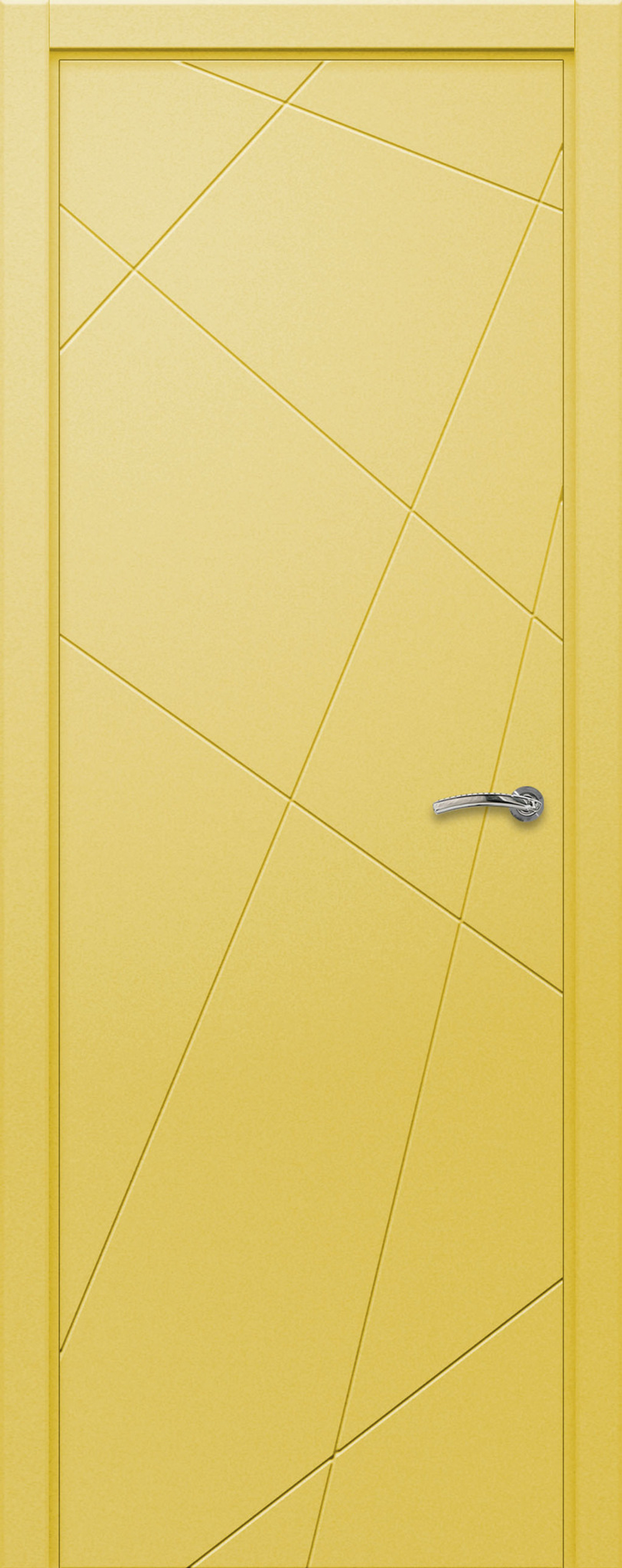 Дверь влагостойкая пластиковая KAPELLI multicolor Ф7А RAL 1018 Желтый + коробка