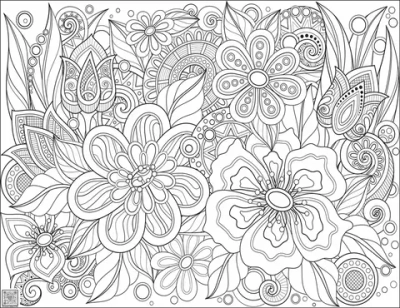 Цифровое панно ID Wall Раскраска "Большие цветы"