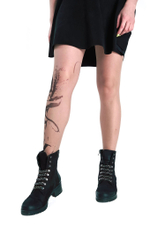 Колготки с принтом в виде девушки в краске (Размер: S-M-L) (Цвет: бежевый)