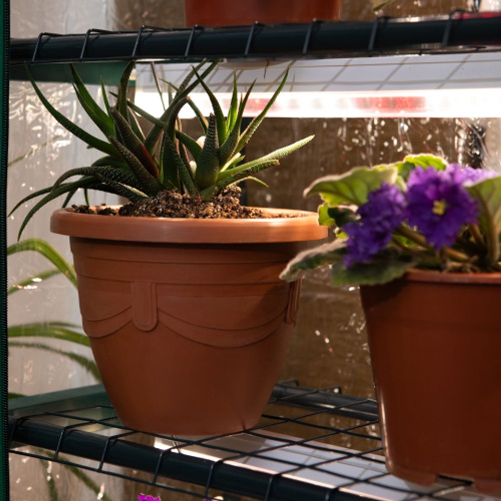 Теплица GREEN APPLE GA-House-4 со светильниками в комплекте 4 яруса 1250х690х300 мм