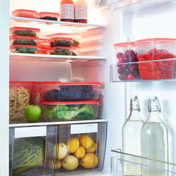 IKEA PRUTA  (ИКЕА ПРУТА)  -  Контейнер для продуктов, 17 штук, прозрачный/оранжевый