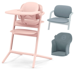 Стульчик для кормления Cybex Lemo 4 в 1 с мягкими чехлами Comfort Inlay Pearl Pink/Stone Blue