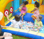 Батут для детей для дома "Веселая игра" 4*4*2,5 м