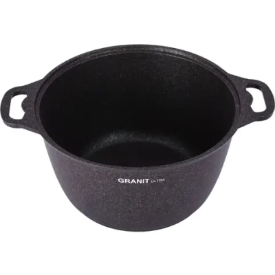 Кастрюля 6л «Granit ultra» (blue) со стеклянной крышкой кгг62а