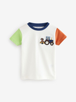 Футболка для мальчика Next E63-897, Белый, Салатовый, Оранжевый