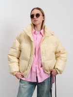 Пуховик женский демисезонный ваниль