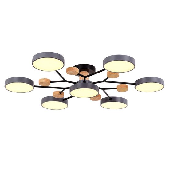 SLE6006-702-07 Светильник потолочный Серый/Серый LED 7*12W 3000K/4500K/6000K FAEMA