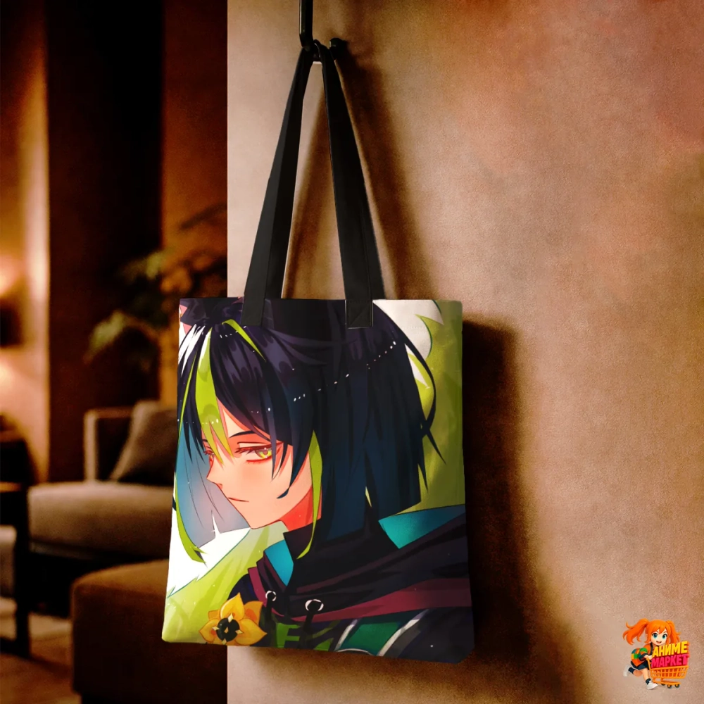 Сумка шоппер с принтом Genshin Impact