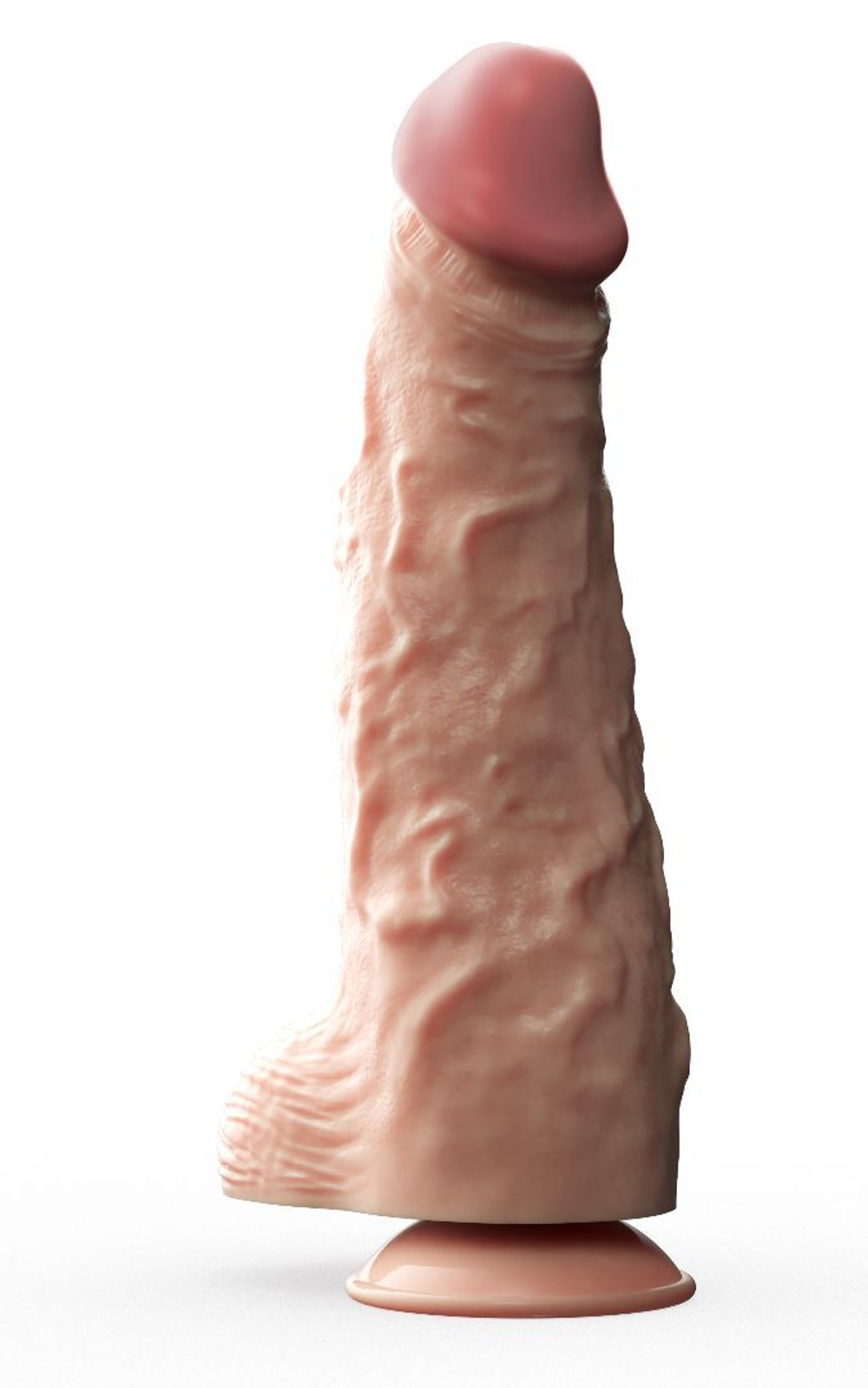 Телесный гигантский фаллоимитатор с присоской - 42 см. (Цвет: телесный)