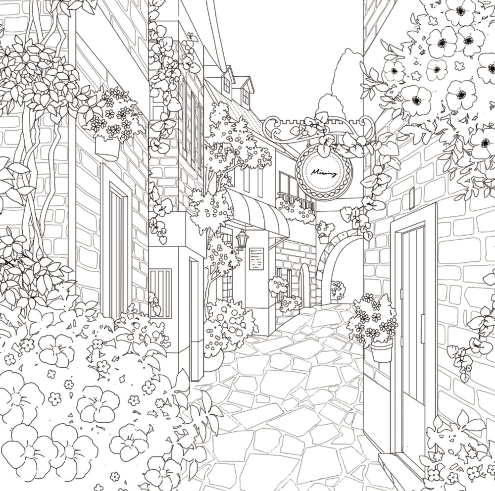 Koto no Ki Magure Flower Tour. Coloring Book