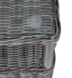 "Форио" столик кофейный из искусственного ротанга, цвет графит