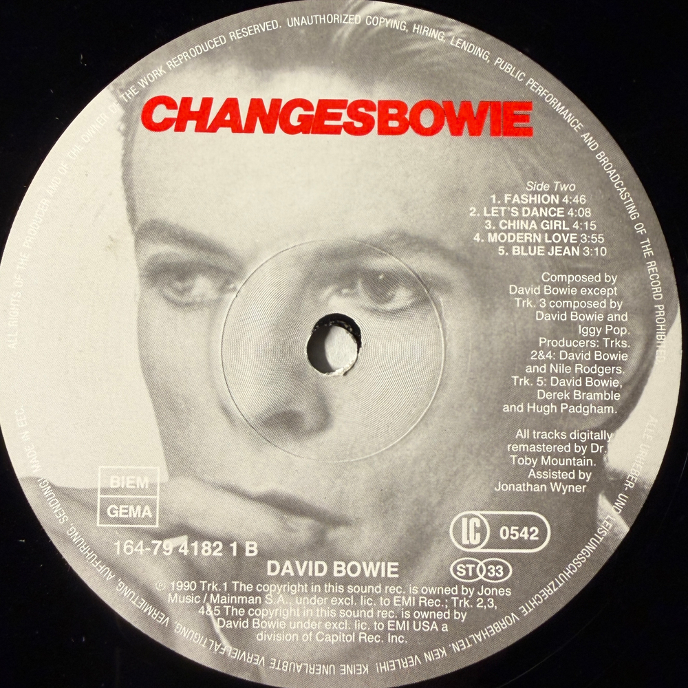 David Bowie – Changesbowie 2LP (Европа 1990г.)