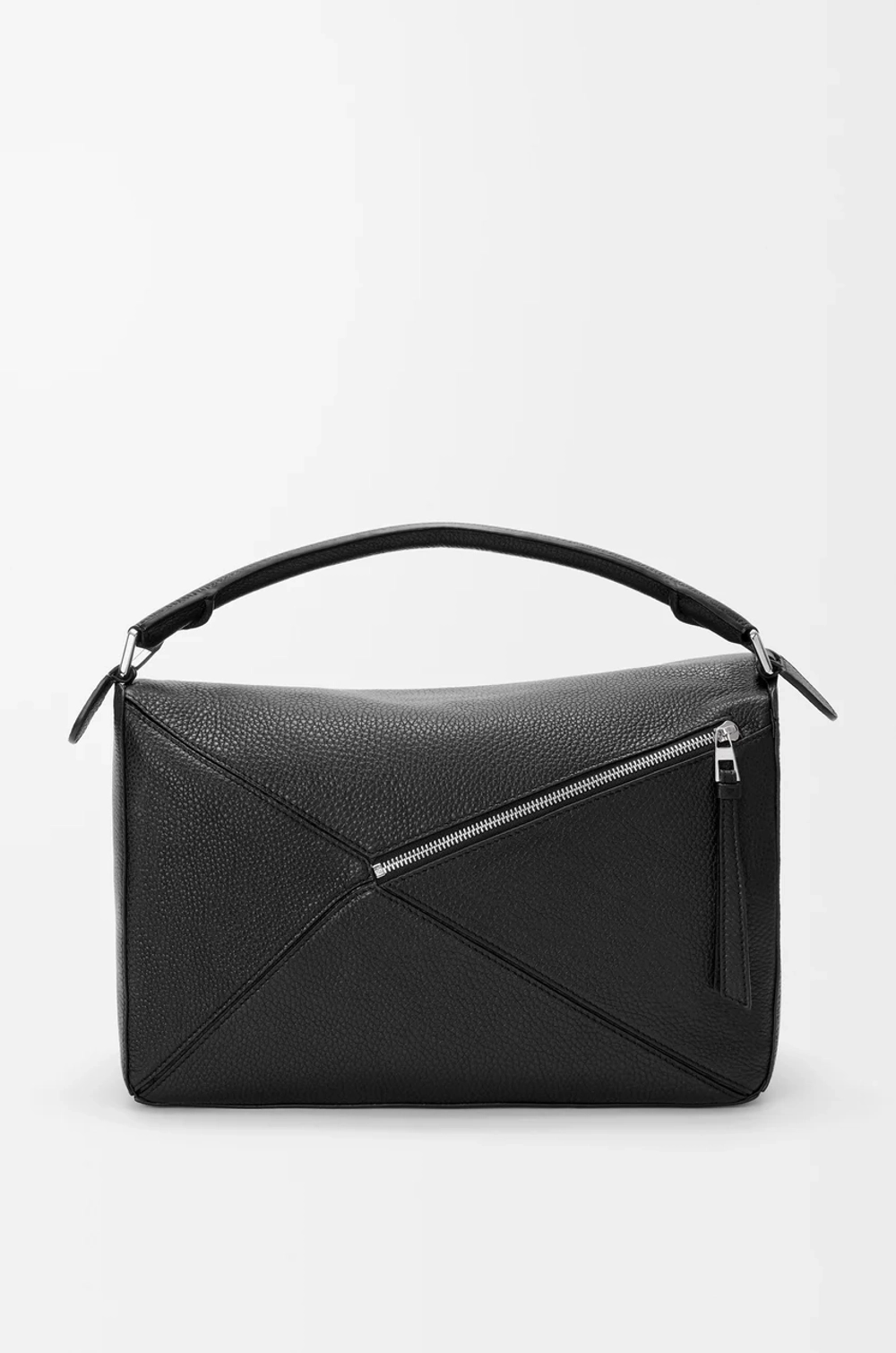 Loewe Большая сумка Puzzle мягкой зернистой телячьей кожи, черный