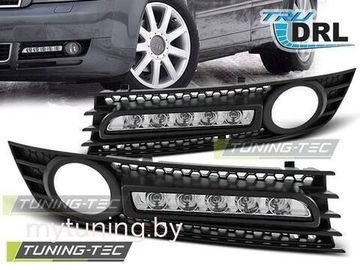 Дневные ходовые огни led drl black для Audi A4 B6