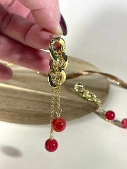 Серьги Цепь с подвесками