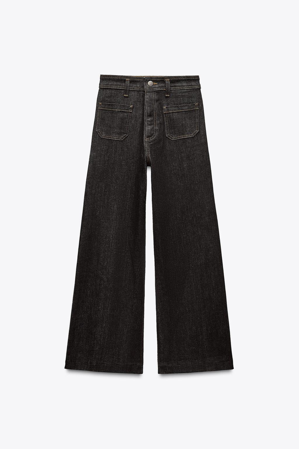 Джинсы wide leg с высокой посадкой — zw collection