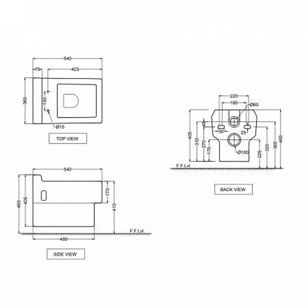 Унитаз подвесной FNS-WHT-40951UF