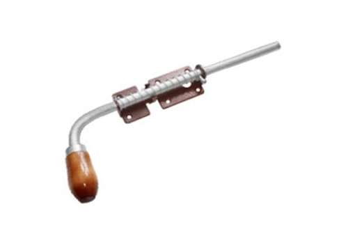 Засов пружинный Домарт  300мм медь антик d-16мм / 9456