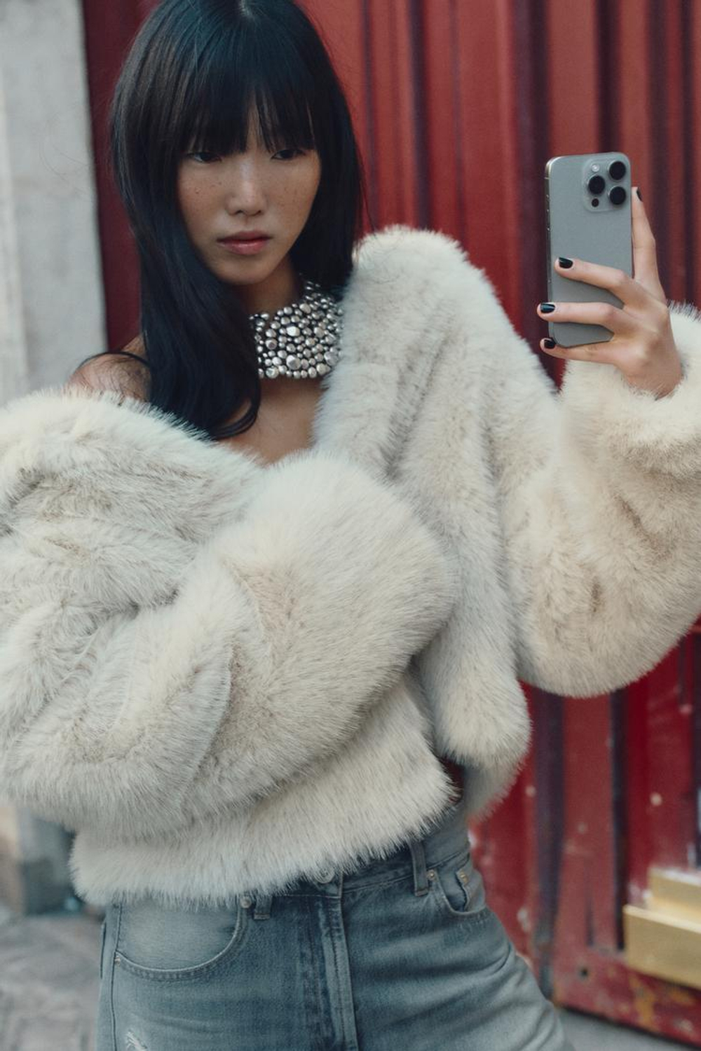 ZARA ОЖЕРЕЛЬЕ ИЗ МЕТАЛЛИЧЕСКИХ ШАРИКОВ, СЕРЕБРИСТЫЙ