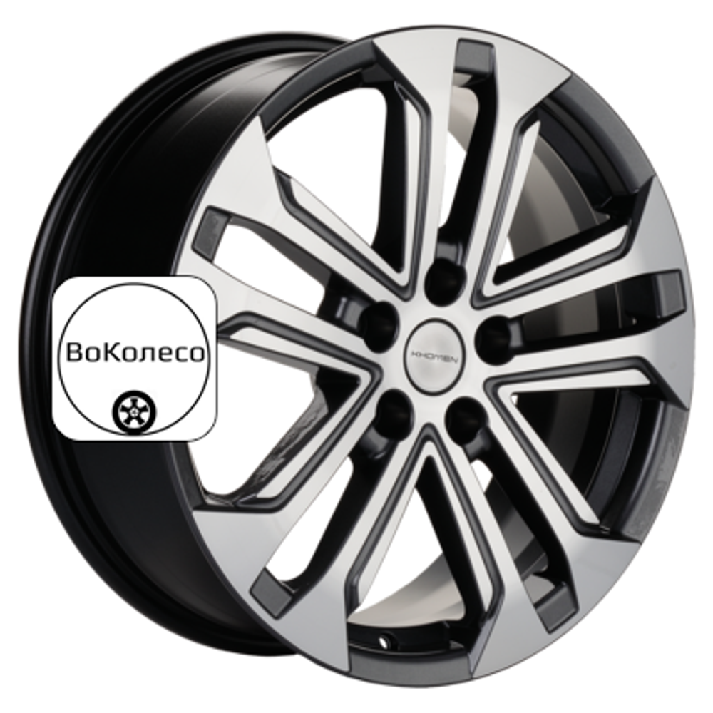 7x18/5x112 ET43 D57,1 KHW1803 (Kodiaq/Tiguan) Gray-FP Khomen Wheels