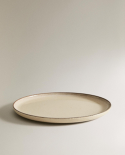 Zara Home набор столовой посуды из каменной керамики, цвет бежевый, 27.4 см