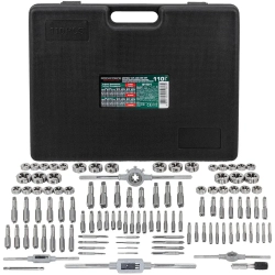 Набор метчик.и плашек110пр(2х0.4,3х0.5,4х0.7,5х0.8,6х0.75-1,8х0.75-1,25,9х0.75-1.25,10х0.75-1.5,11х0.75/1/1.25/1.5, 12х0.75-1.75,14х1-2,16х1-2,18х1.5) RockForce##Rock FORCE RF-B110-1