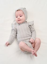 Боди с крылышками "Жемчуг" из ажурного хлопка 0+