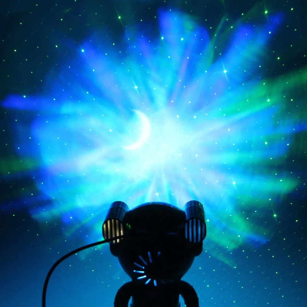 Световой прибор Лазер для дома «Космонавт» 19*11*19 см, Bluetooth, TF Card, пульт д/у,, 8 режимов, USB (220V)