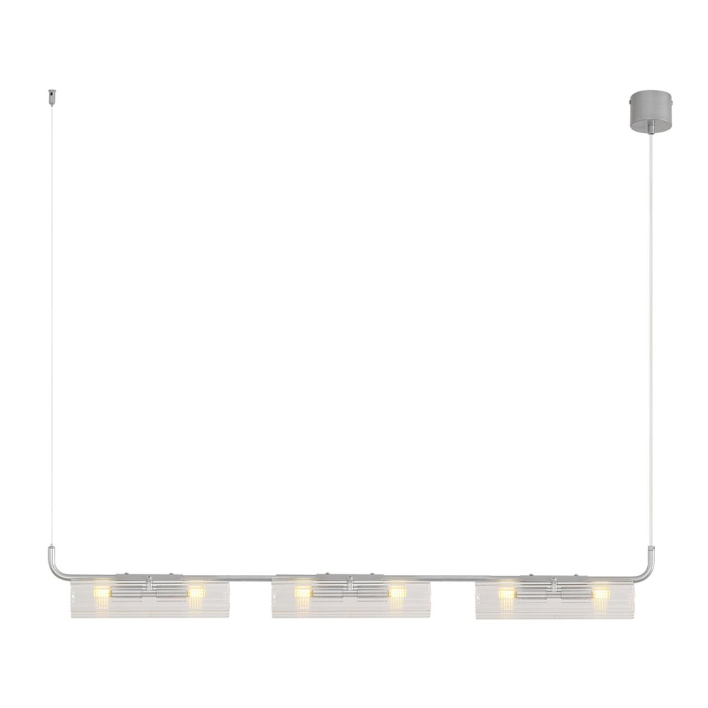 8258/6 SUSPENTIONI LN26 286 серебро/прозрачный, металл/стекло Подвес G9 6*20W 220V TORONTO