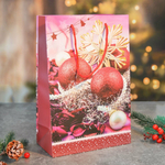 Пакет бумажный 20*30*10см с ручками "Новый год" (микс 431)