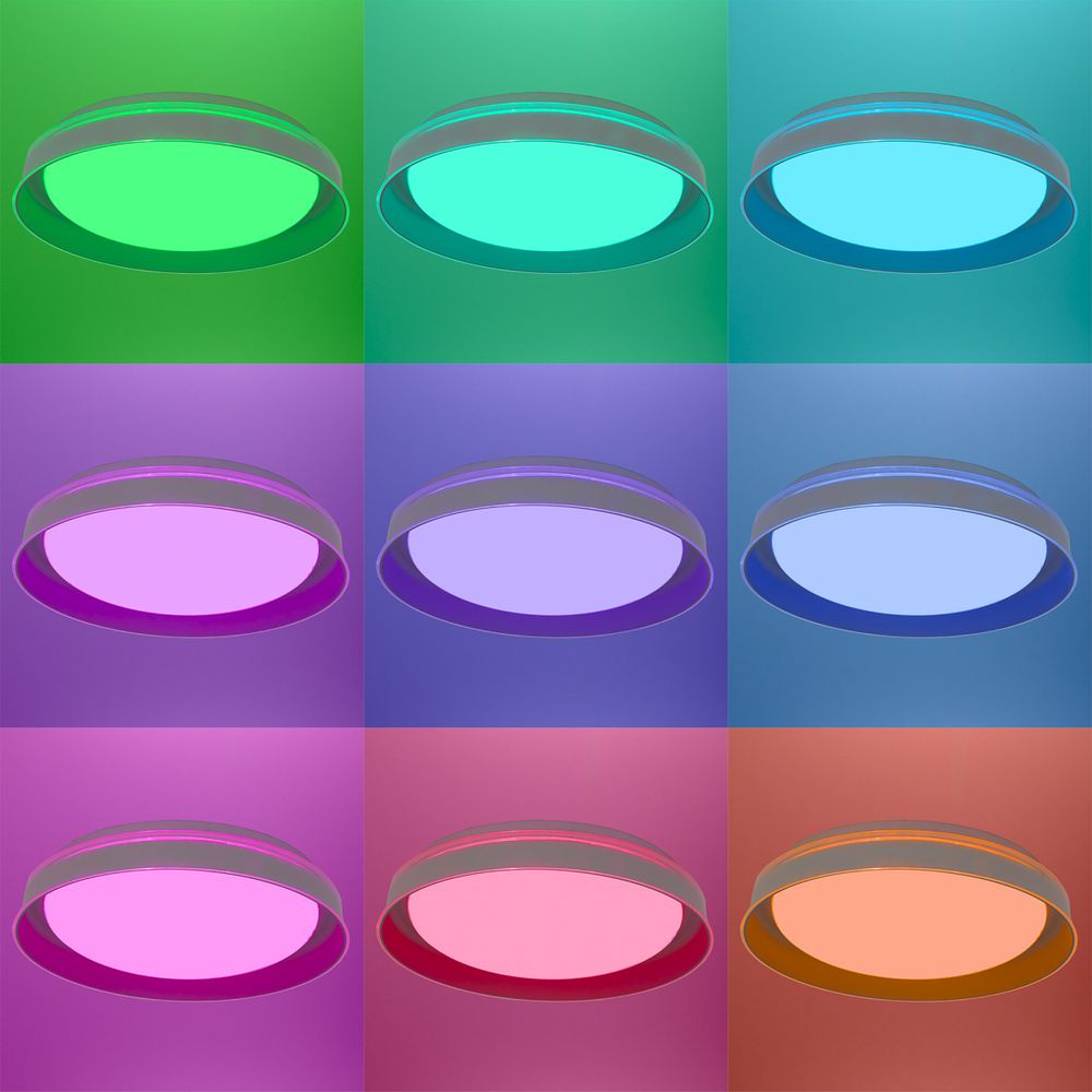 Citilux MEGA CL752351G LED RGB Светильник с пультом Белый + Серый