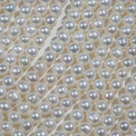 Жемчуг штучный культивированный округлый A grade, белый, 5,5-6мм