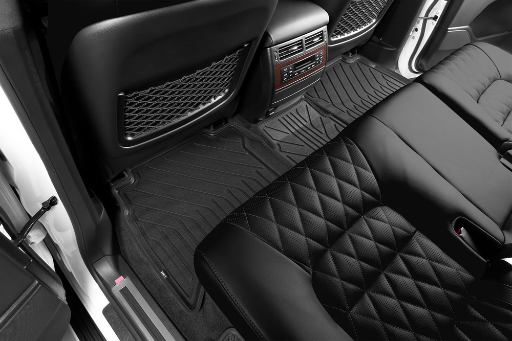 Коврики Premium, KVEST 3D в салон для TOYOTA LC 200, 2015- , 5 шт. (полиуретан, чёрные ковры с чёрным кантом) Kvest.KVESTTYT00001K
