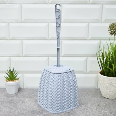 Ерш для туалета с подставкой "Plast Team Melange", серый шторм