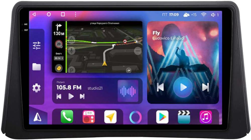 Магнитола для Opel Mokka 1 2012-2015 - FarCar BM235M-2K монитор 9.5" 2K QLED на Android 14, TS10, 4+32Гб, CarPlay, 4G SIM-слот