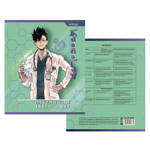 Тетрадь предметная 36л. А5 "Биология", клетка, со справочным материалом, скрепка, мелованный картон (стандарт), блок офсет, Alingar "Anime boys"